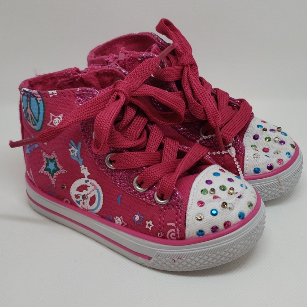 Toddler High Top Shoes Size 5 Pretty Girl Pink